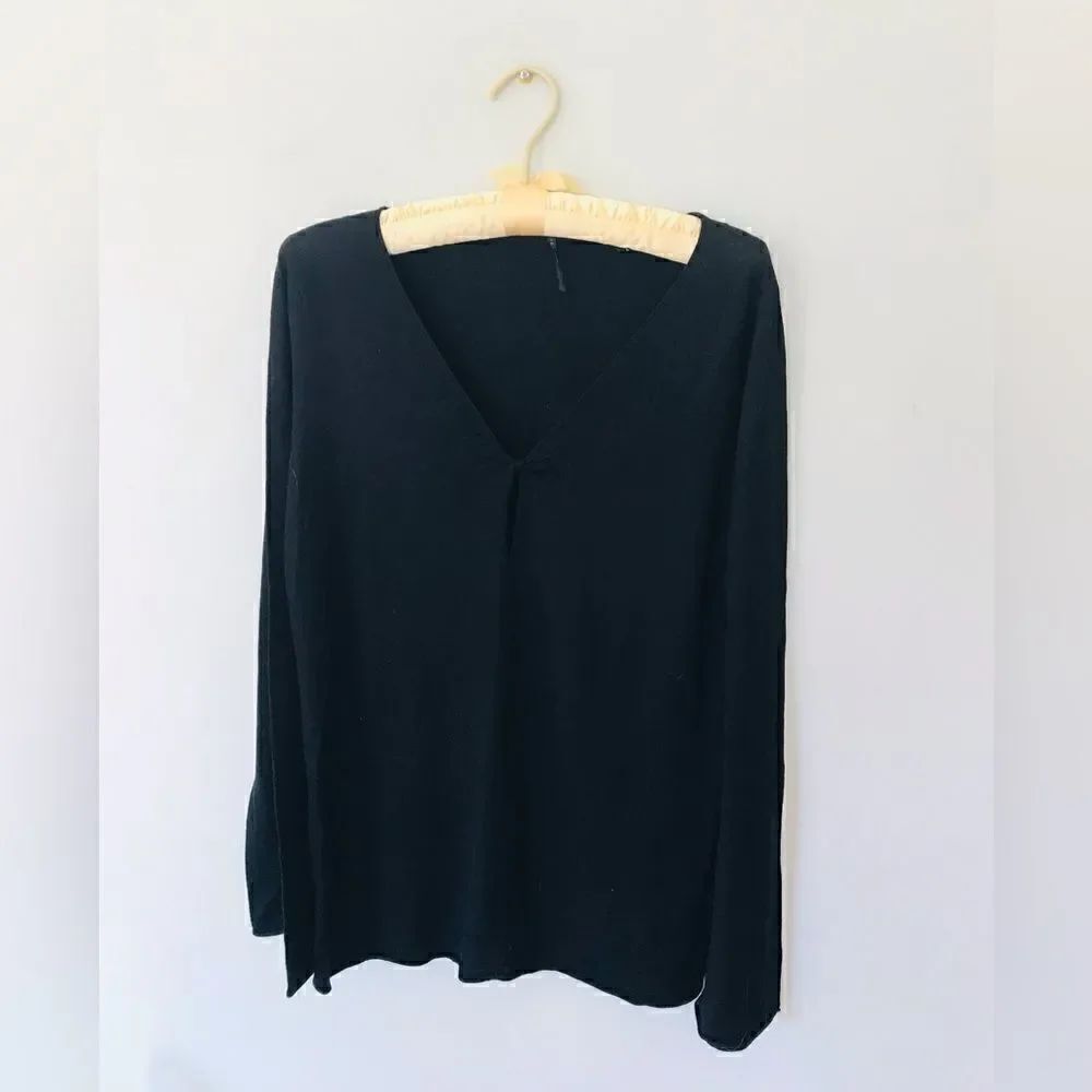 Isda & Co | black cashmere blend long sleeve top